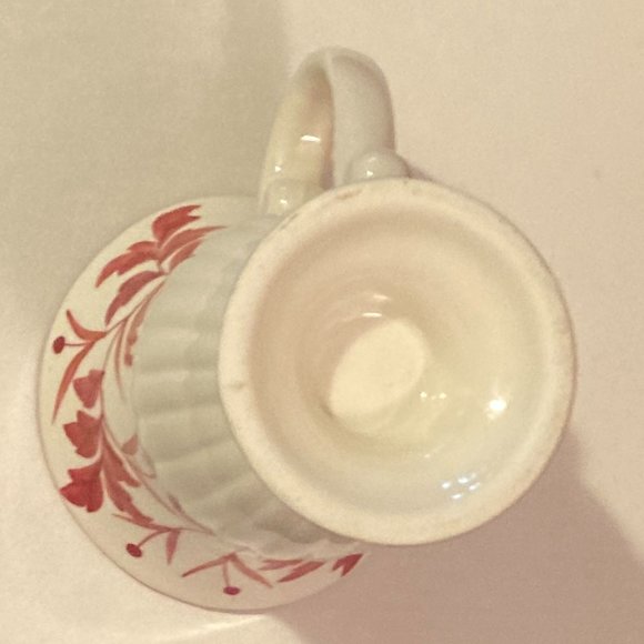 2006 Andrea By Sadek Red Leaf Pattern-1 Irish Coffee or Cappucino Mug-5" H-EUC - Picture 6 of 9